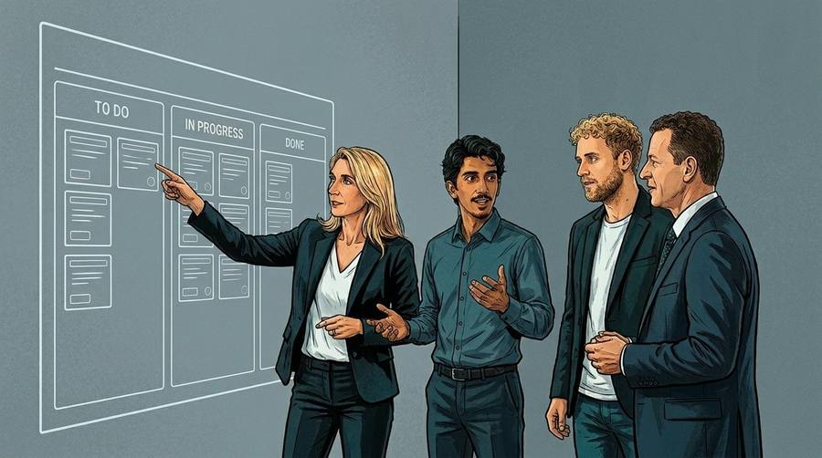 Vetrexa Team analysiert Dashboards und Monitoring-Systeme